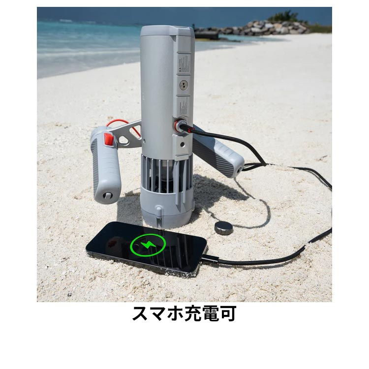 P1 Lite からスマートフォンを充電する様子